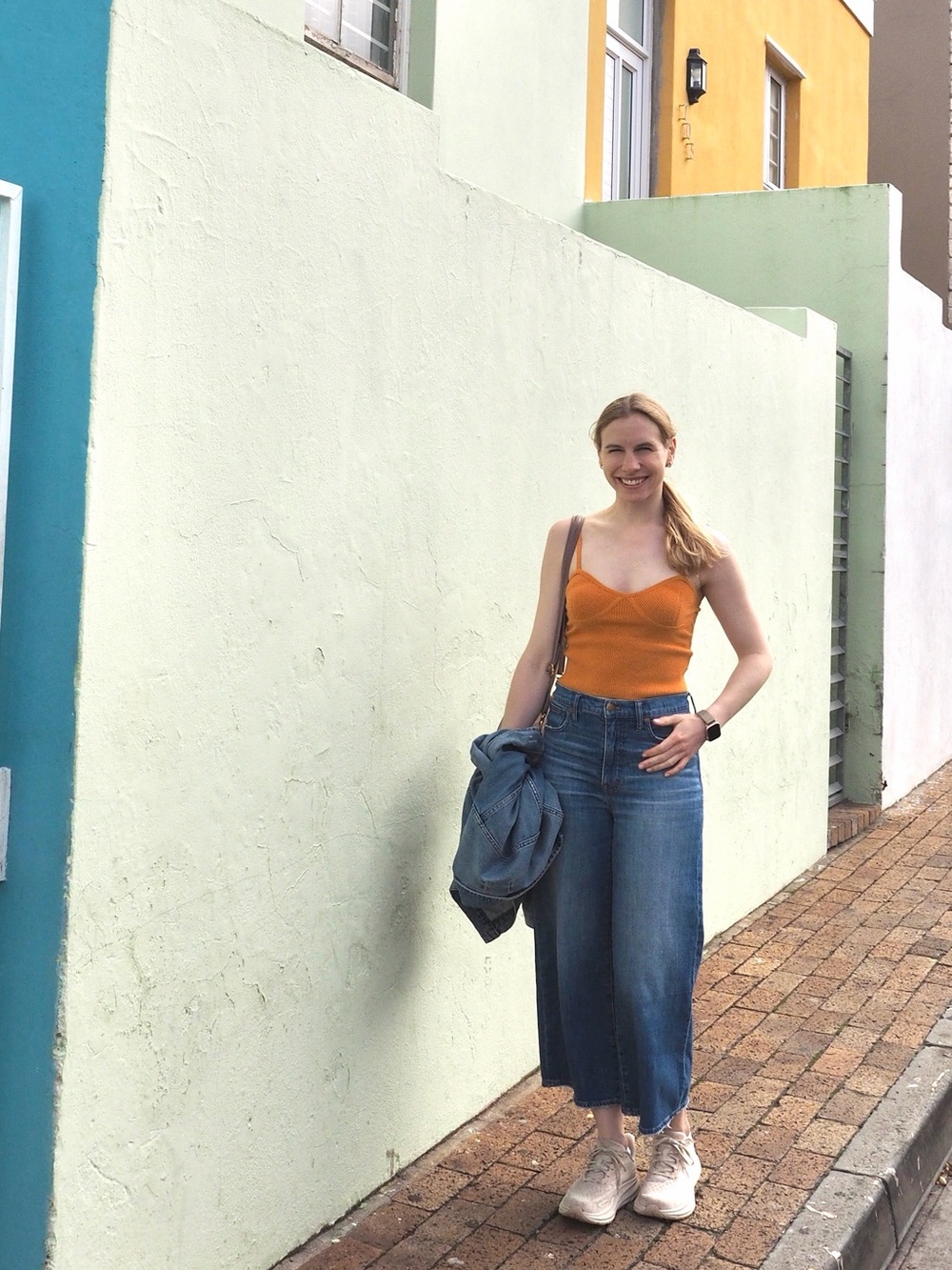 Madewell Ribbed Cami in Yellow-Orange